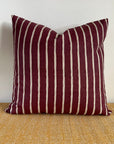 Maroon rowing stripe cotton cushion, scatter cushions