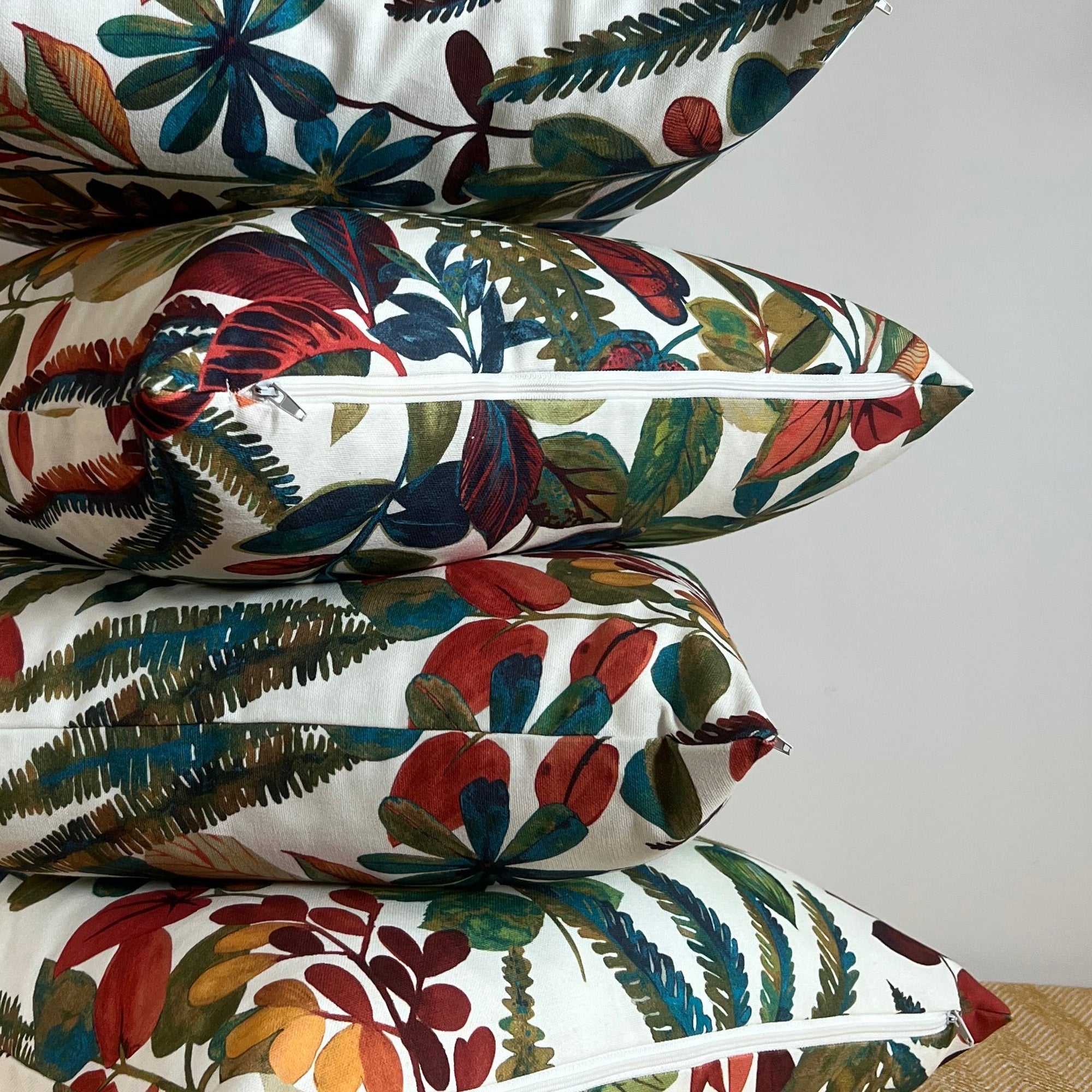 Autumn leaves cotton throw cushion