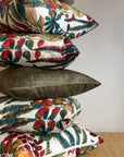 Autumn leaves cotton throw cushion