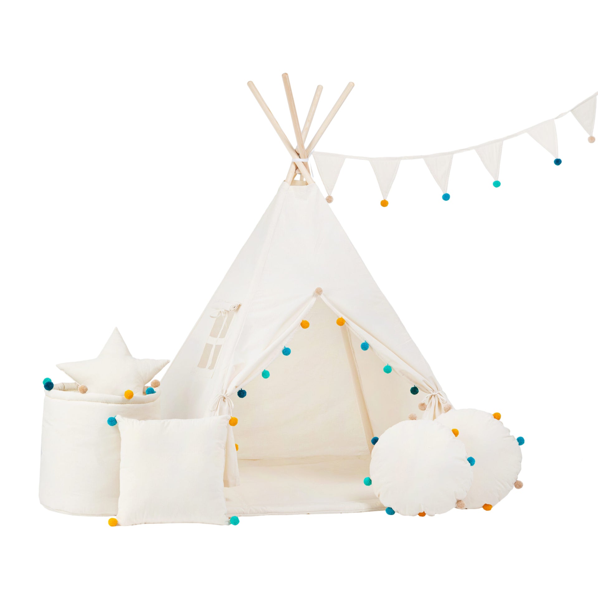 Charming Tipi Tent Set for Kids – Comfort &amp; Safe Play Space by Sówka at brixbailey.com