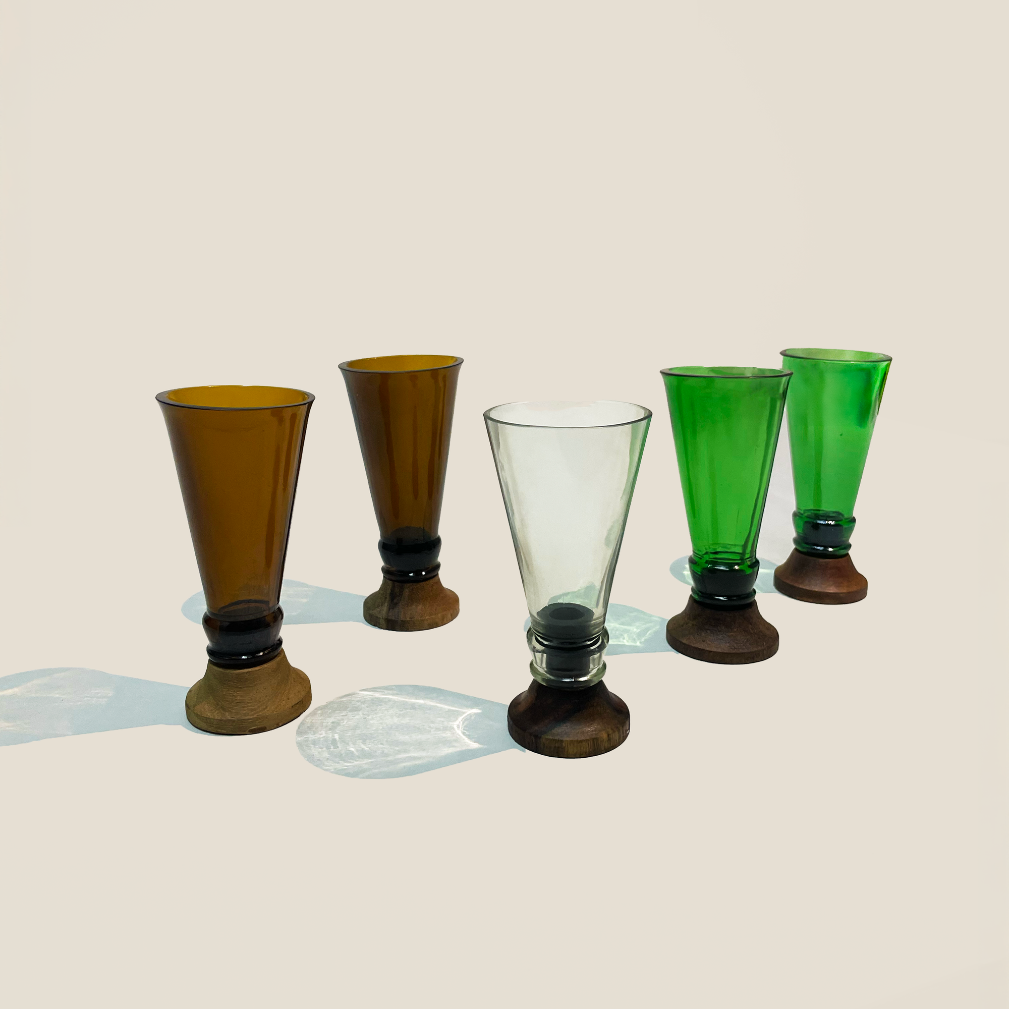 Green Glass Shooters (Set of Two)-3