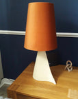 Burnt Orange Velvet Lampshade | Extra Tall Cone Light Shade | Bespoke Handmade UK