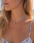 Sofia Nugget Necklace Labradorite, Carnelian, Green Aventurine & Garnet