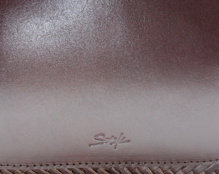 CELIA Calfskin Leather Tote from SOOK - Spacious Travel & Everyday Bag with Cotton Drawstring Organizer | Handmade in Italy by Sook Stainable at brixbailey.com