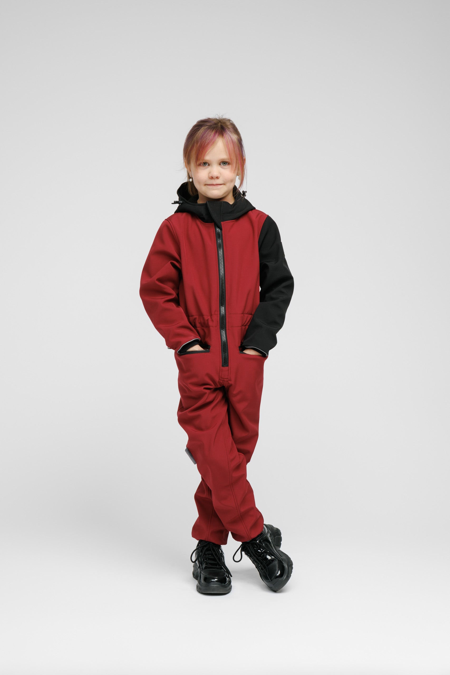Sunset Red Softshell Onesie for Kids