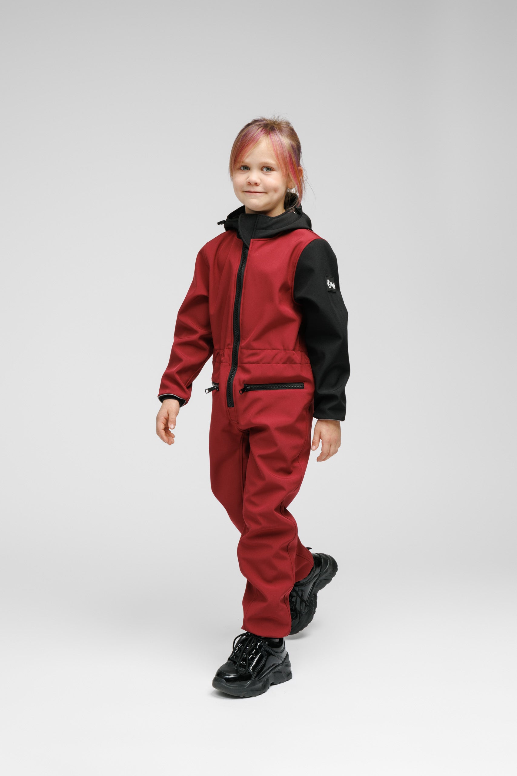 Sunset Red Softshell Onesie for Kids