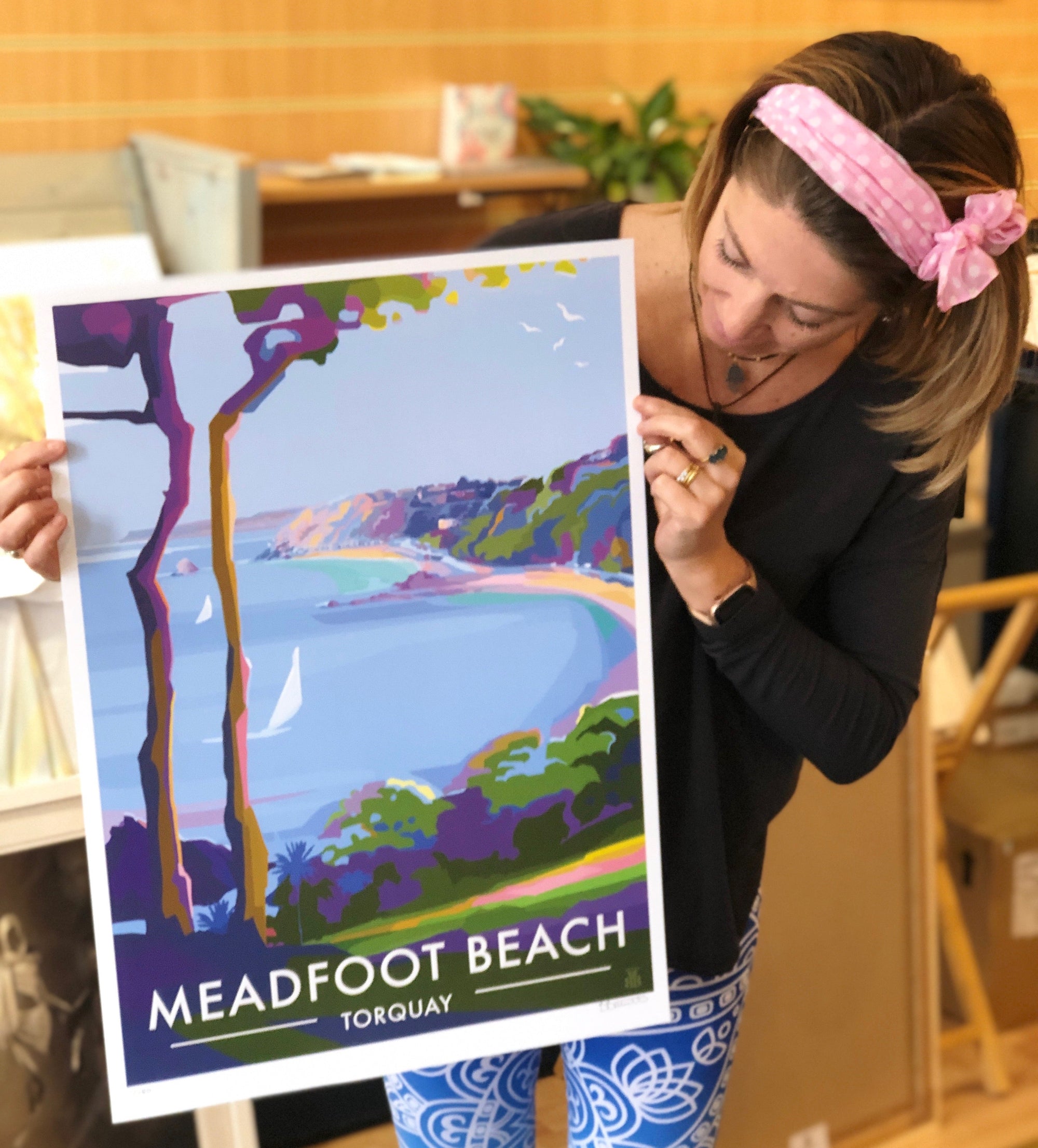 Meadfoot Beach Torquay Limited Edition A2 Print