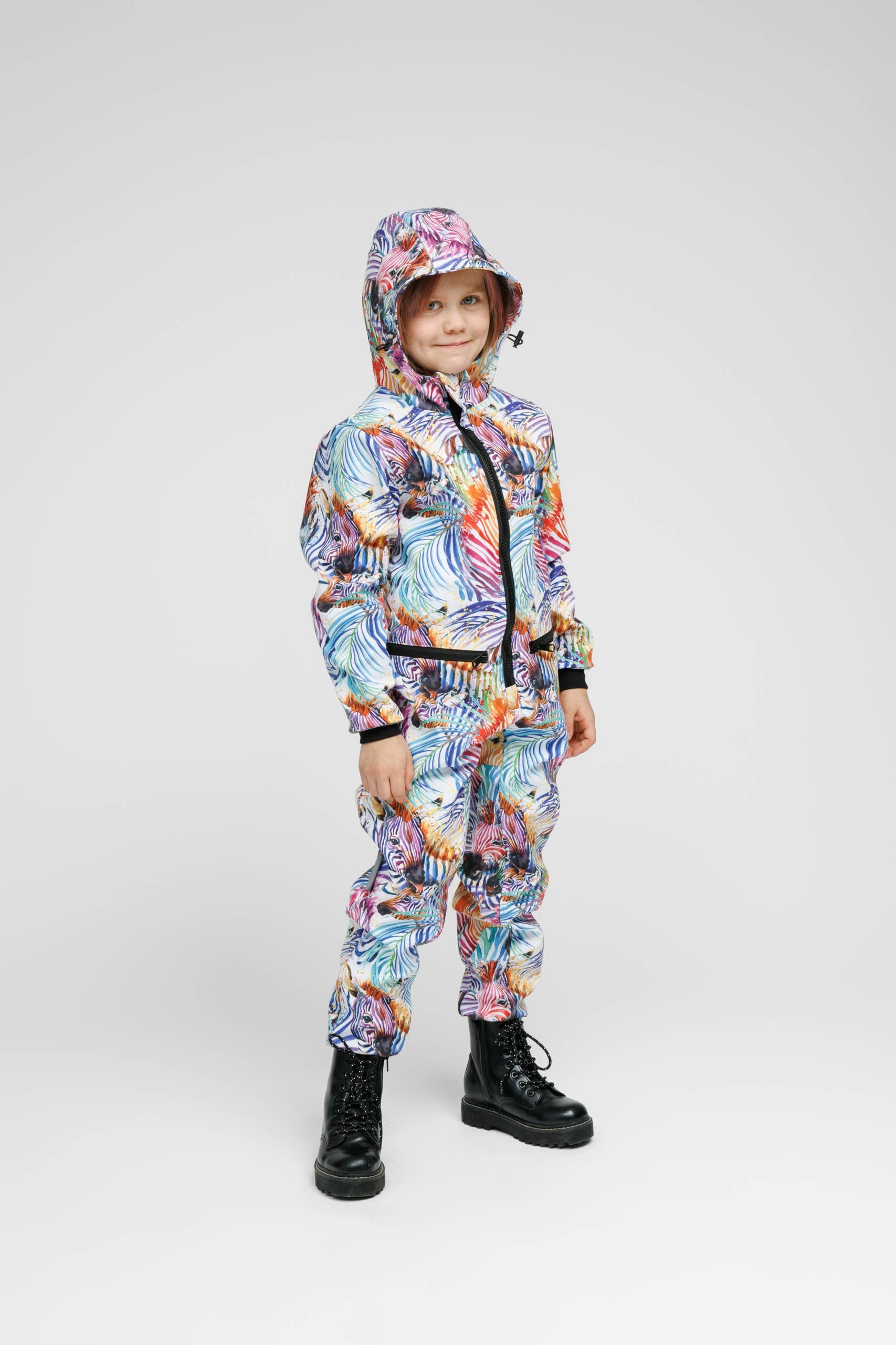 Softshell Onesie for Kids Rainbow Print