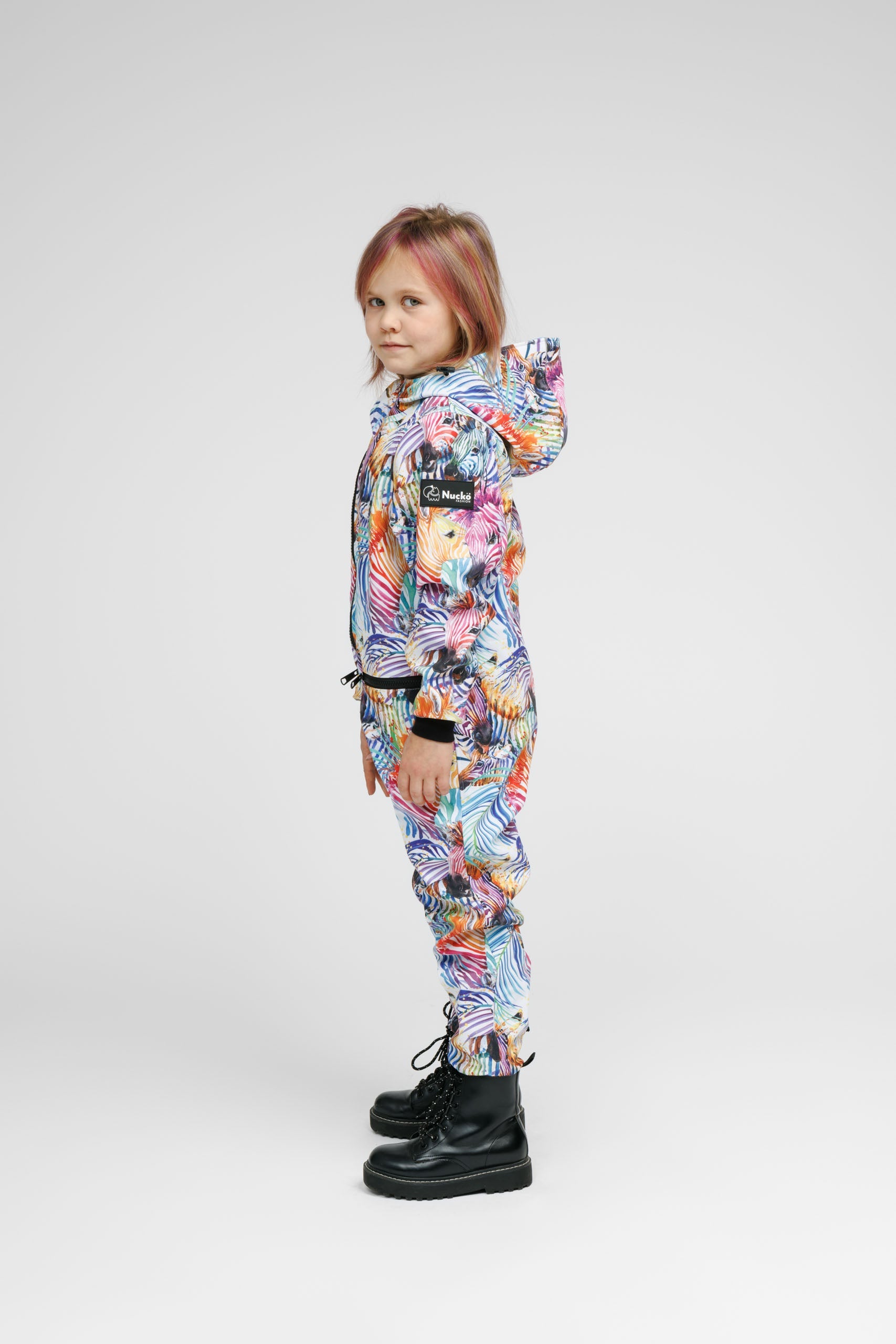 Softshell Onesie for Kids Rainbow Print