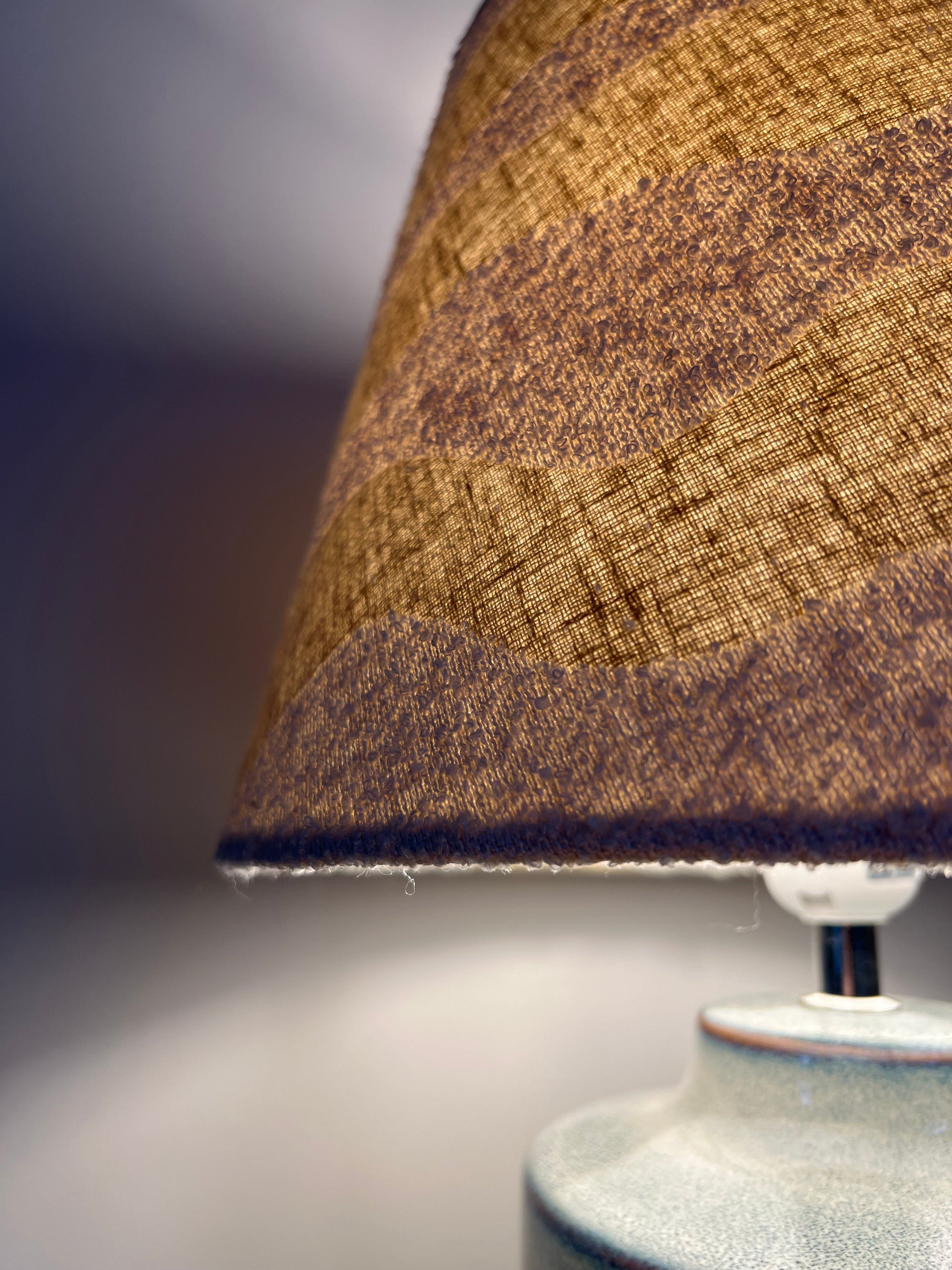Ecru Wiggle Textured Steep Empire Lampshade | Handmade Ceiling Light Shade | UK
