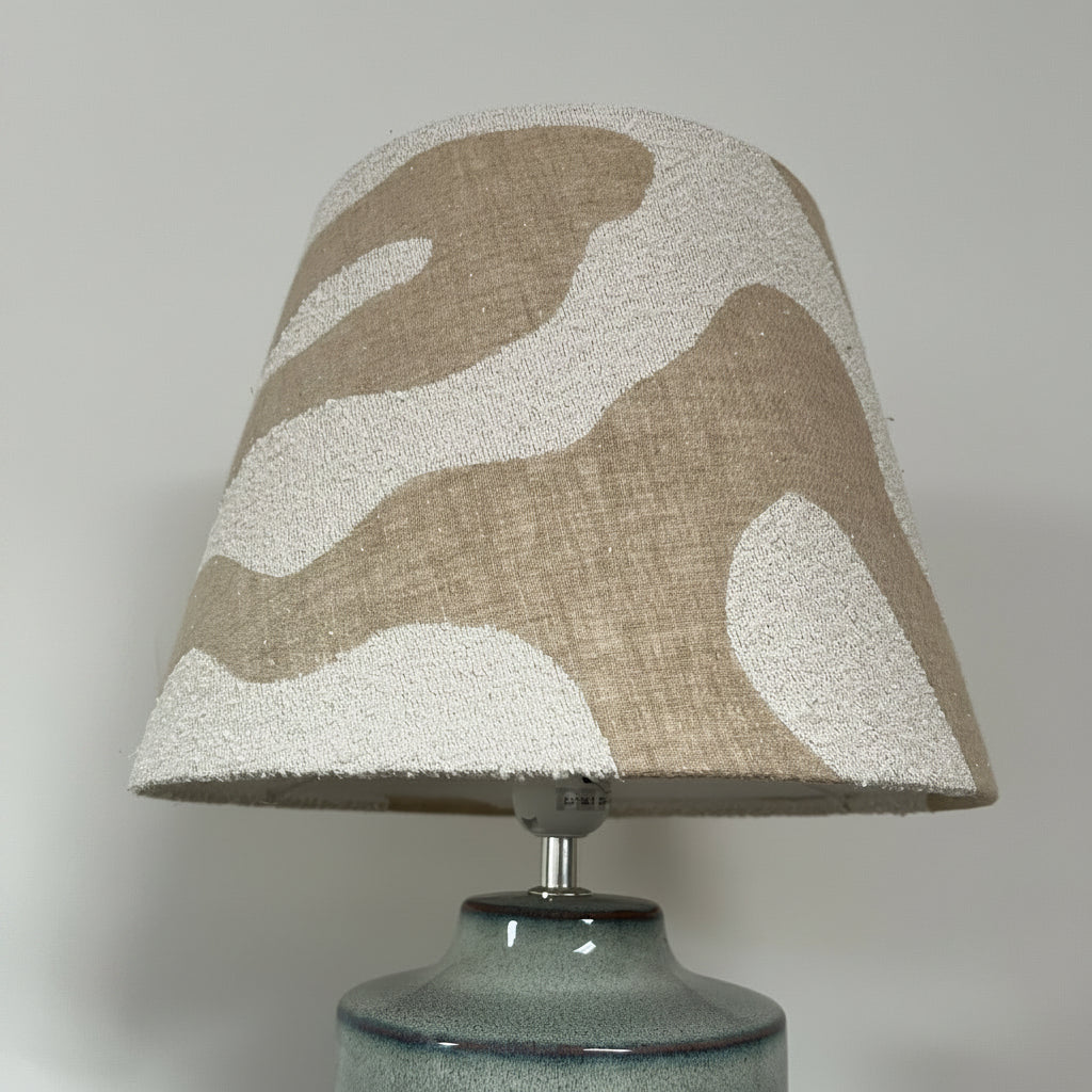 Ecru Wiggle Textured Steep Empire Lampshade | Handmade Ceiling Light Shade | UK