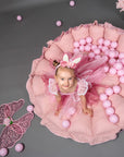 Pink Flower Baby Play Mat with Ball Pit