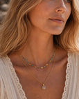Charis Round Gemstone Necklace Moonstone