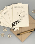 Personalised Giraffe Note Cards