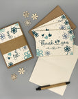 Thank You Note Card set - Teal Daisies