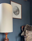 Cream Cotton Lampshade | Extra Tall Cylinder Ceiling Light Shade | Bespoke Handmade UK