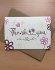 Thank You Note Card set - Pink Daisies