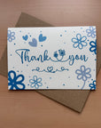 Thank You Note Card set - Blue Daisies