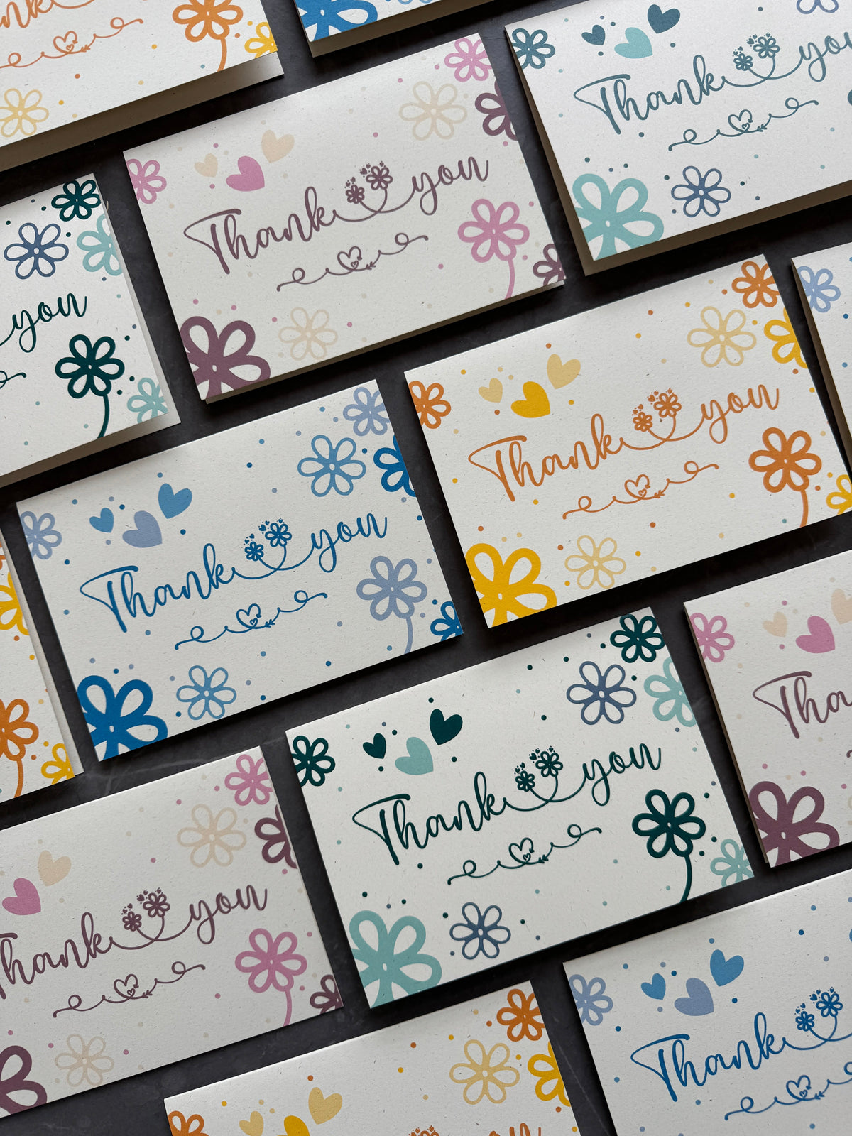 Thank You Note Card set - Yellow Daisies