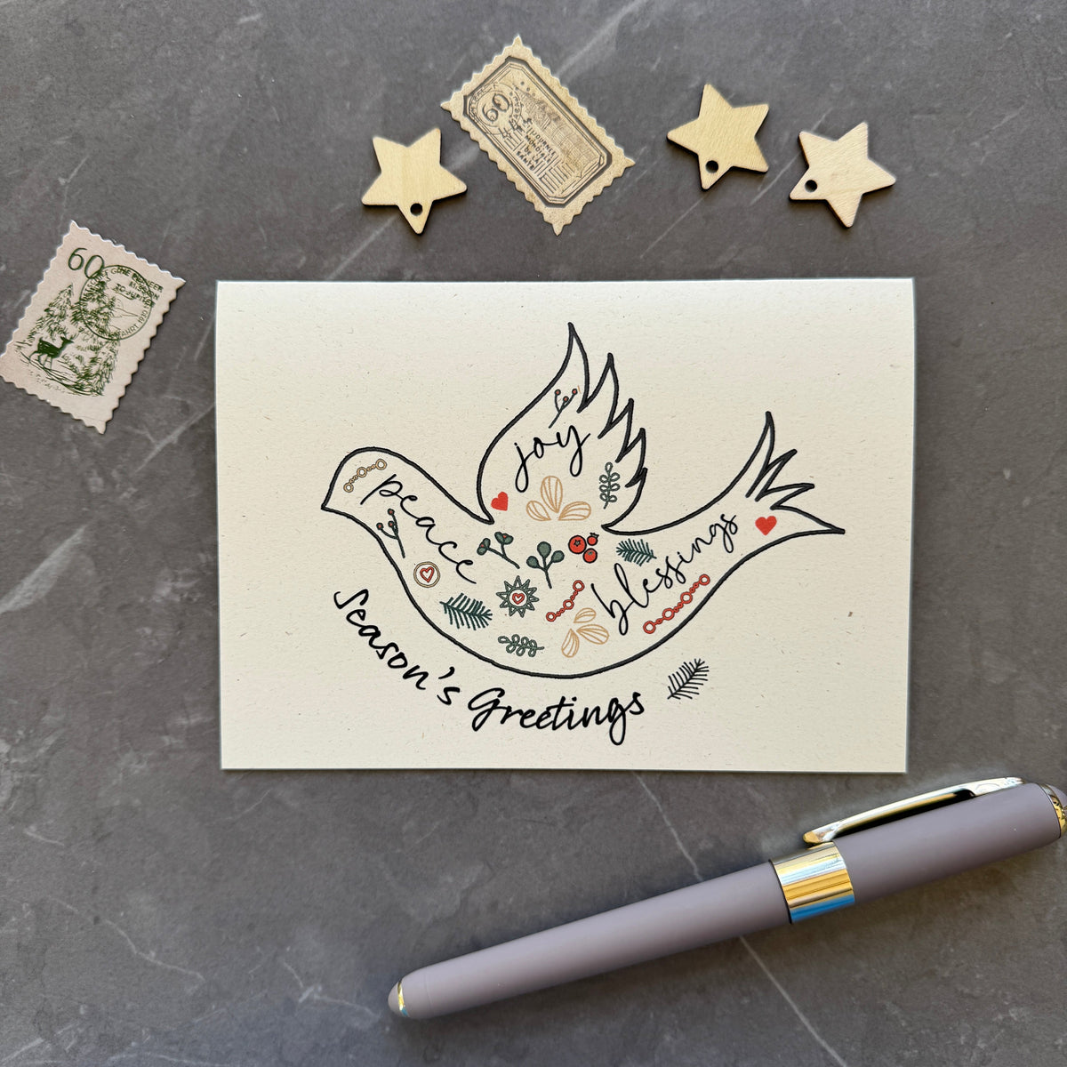 Recycled Seasons Greetings Card Set