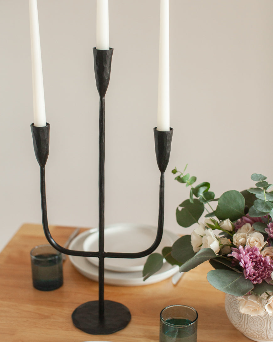 Hand Forged Iron Candelabra