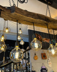300 Year Old Oak Beam Chandelier | Reclaimed Rustic Kitchen & Dining Lighting UK