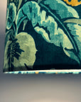 Leopard jungle velvet, drum lampshade /ceiling shade with a white lining