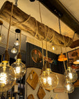 Rustic Driftwood Style Chandelier | Oak Wrapped Cable Kitchen & Dining Light