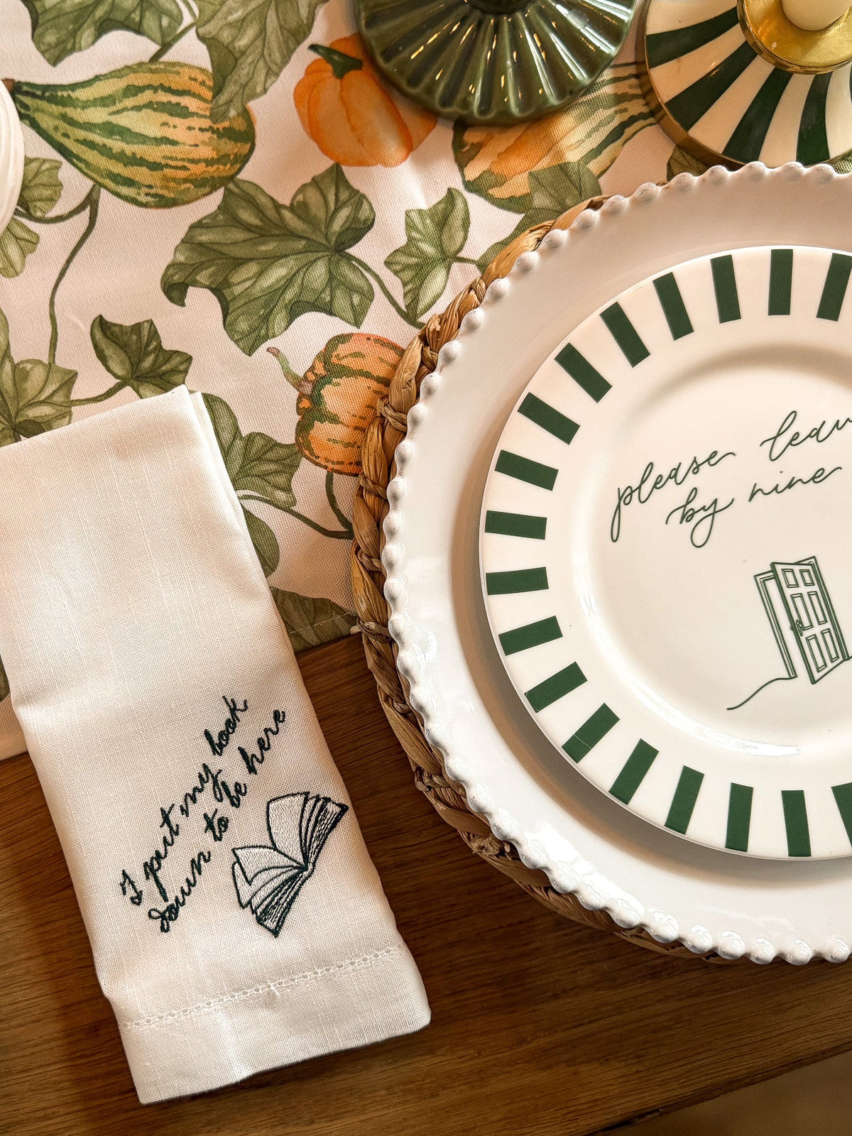 Please Leave By Nine Bone China Plate