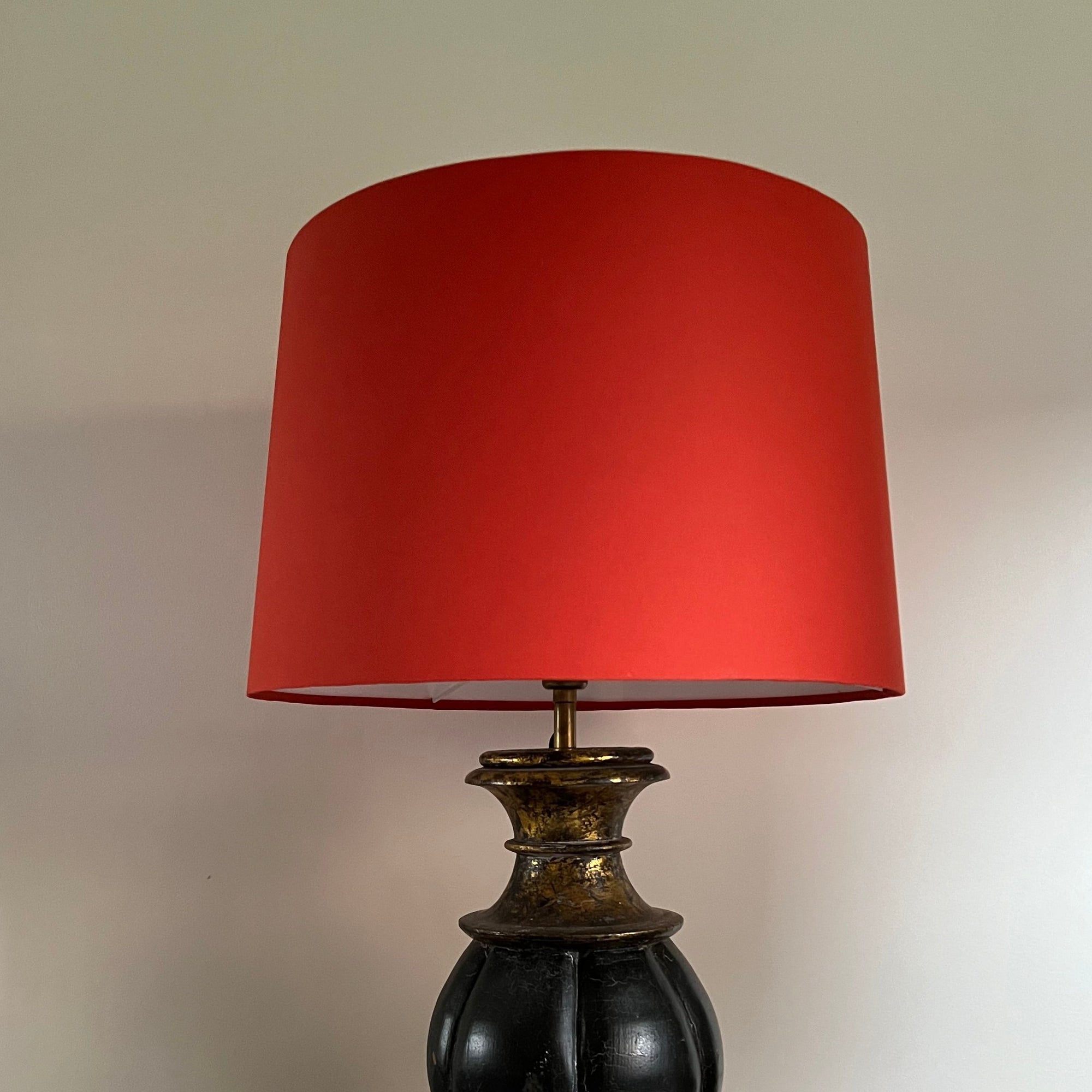 Burnt Orange Cotton French Drum Lampshade | Handmade Ceiling Light Shade | UK
