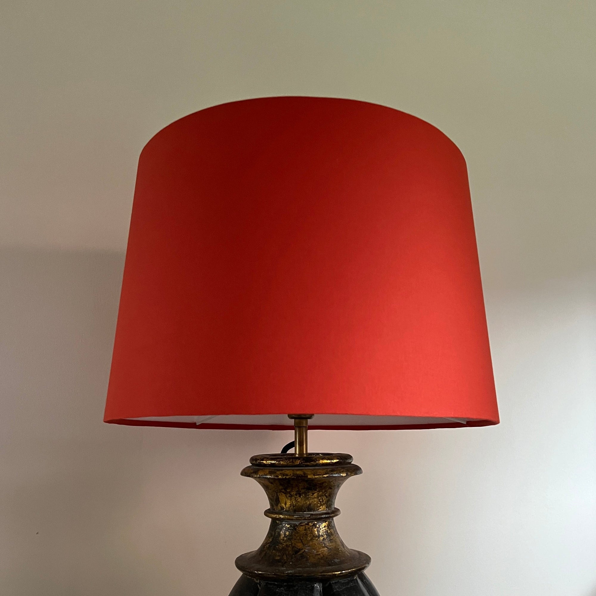 Burnt Orange Cotton French Drum Lampshade | Handmade Ceiling Light Shade | UK