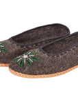 Adult Woolen Slippers (felt) with beads