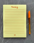 Bright Yellow Note Pad