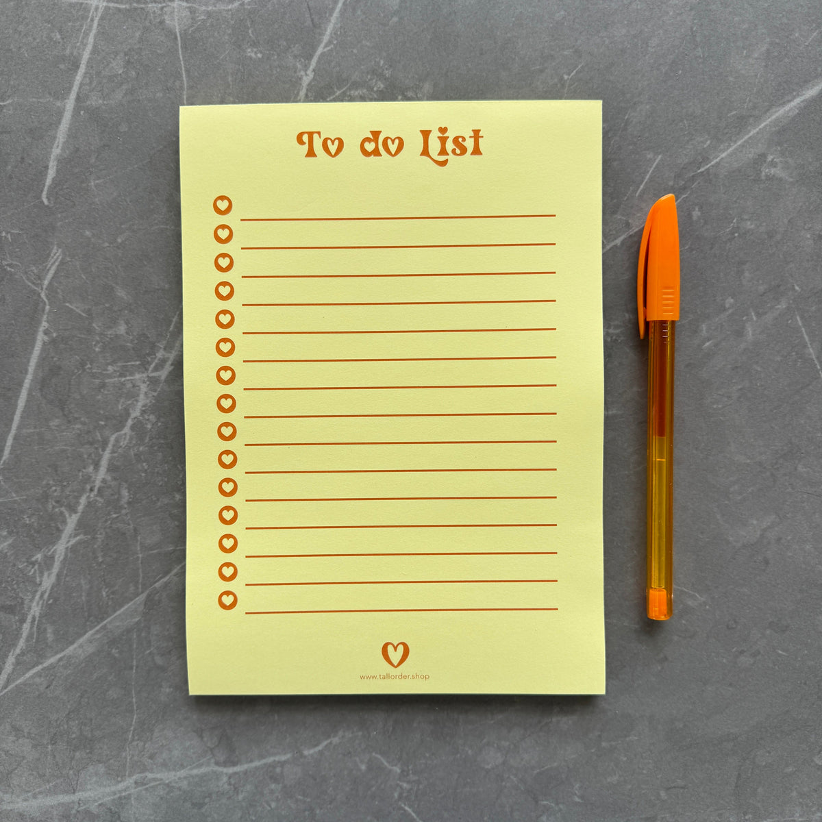 Bright Yellow To Do List
