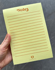 Bright Yellow Note Pad