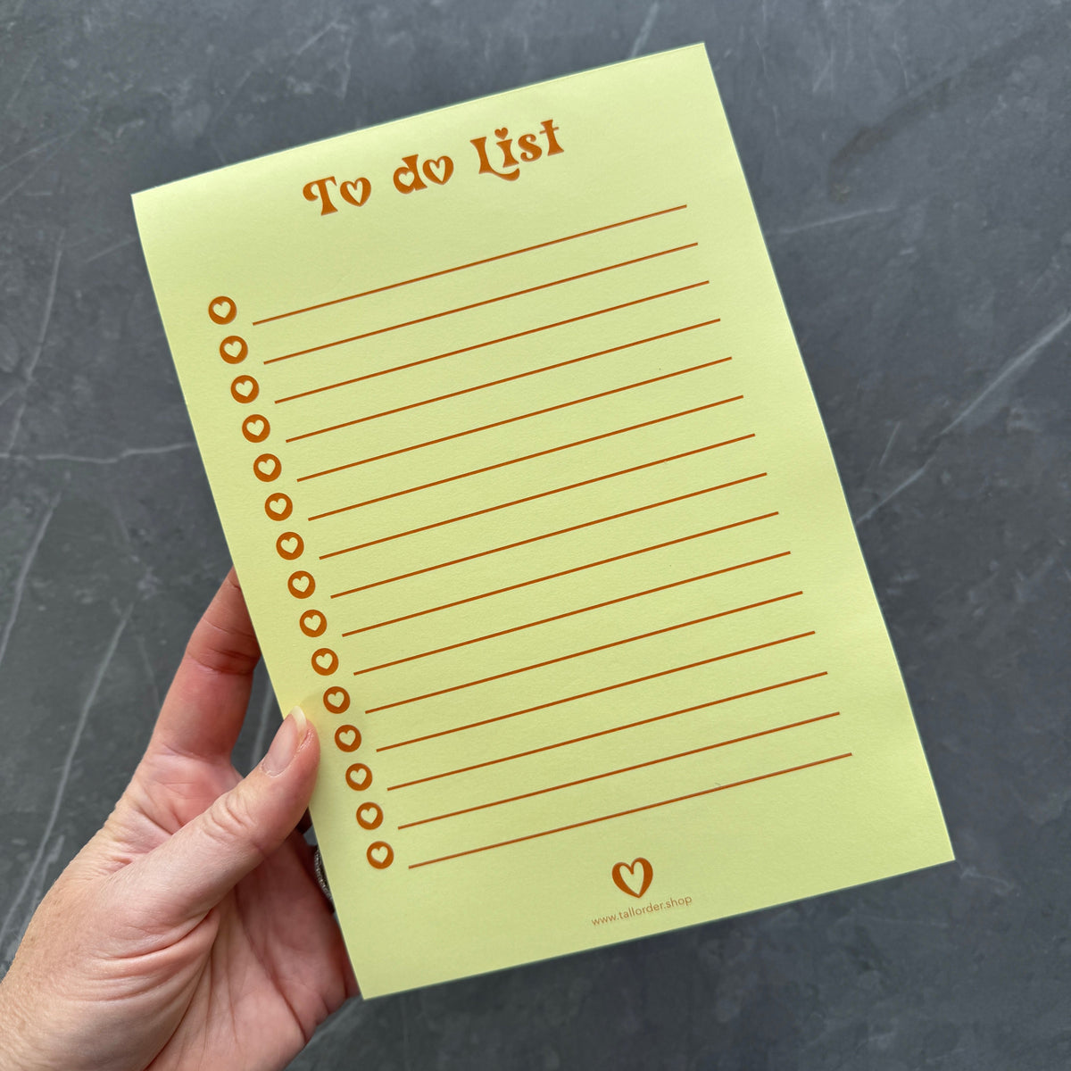 Bright Yellow To Do List