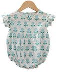 Frilly Bodysuit - Sea Blue Floral