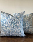 William morris blue willow leaves cotton cushion, scatter cushions