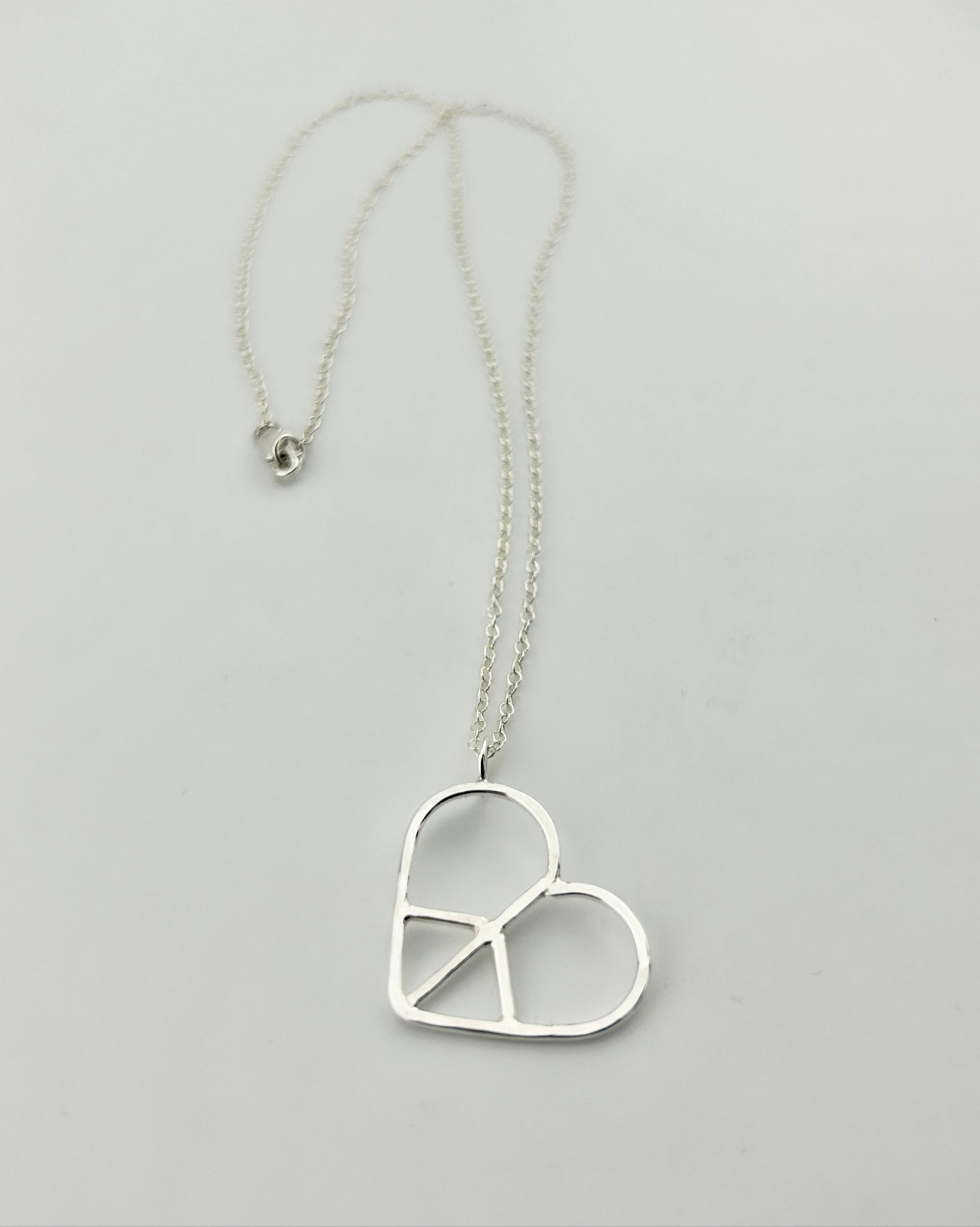 Heart Shaped Peace Sign Necklace