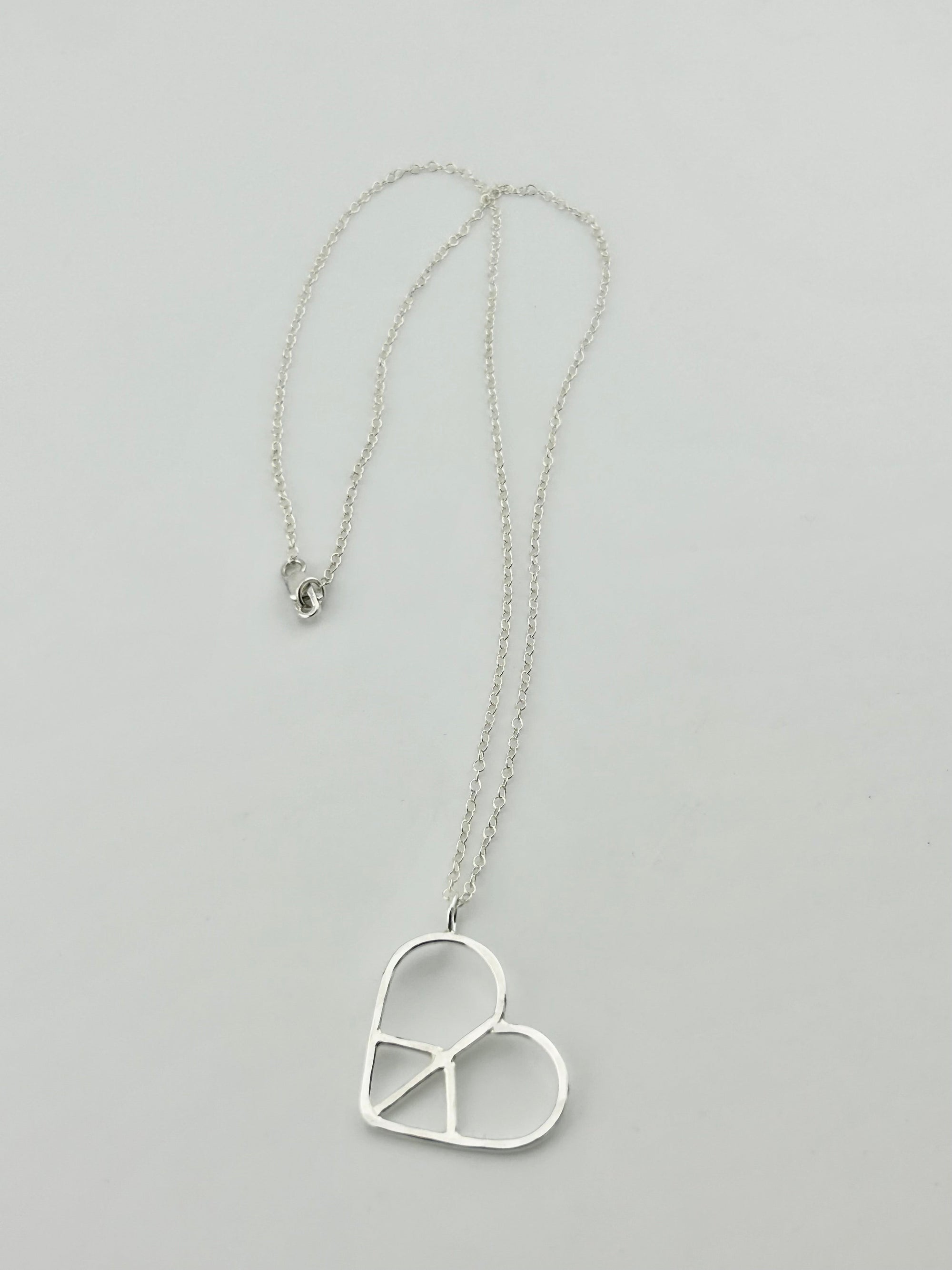 Heart Shaped Peace Sign Necklace