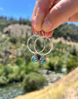 Solstice Hoops – Sonoran Gold Turquoise