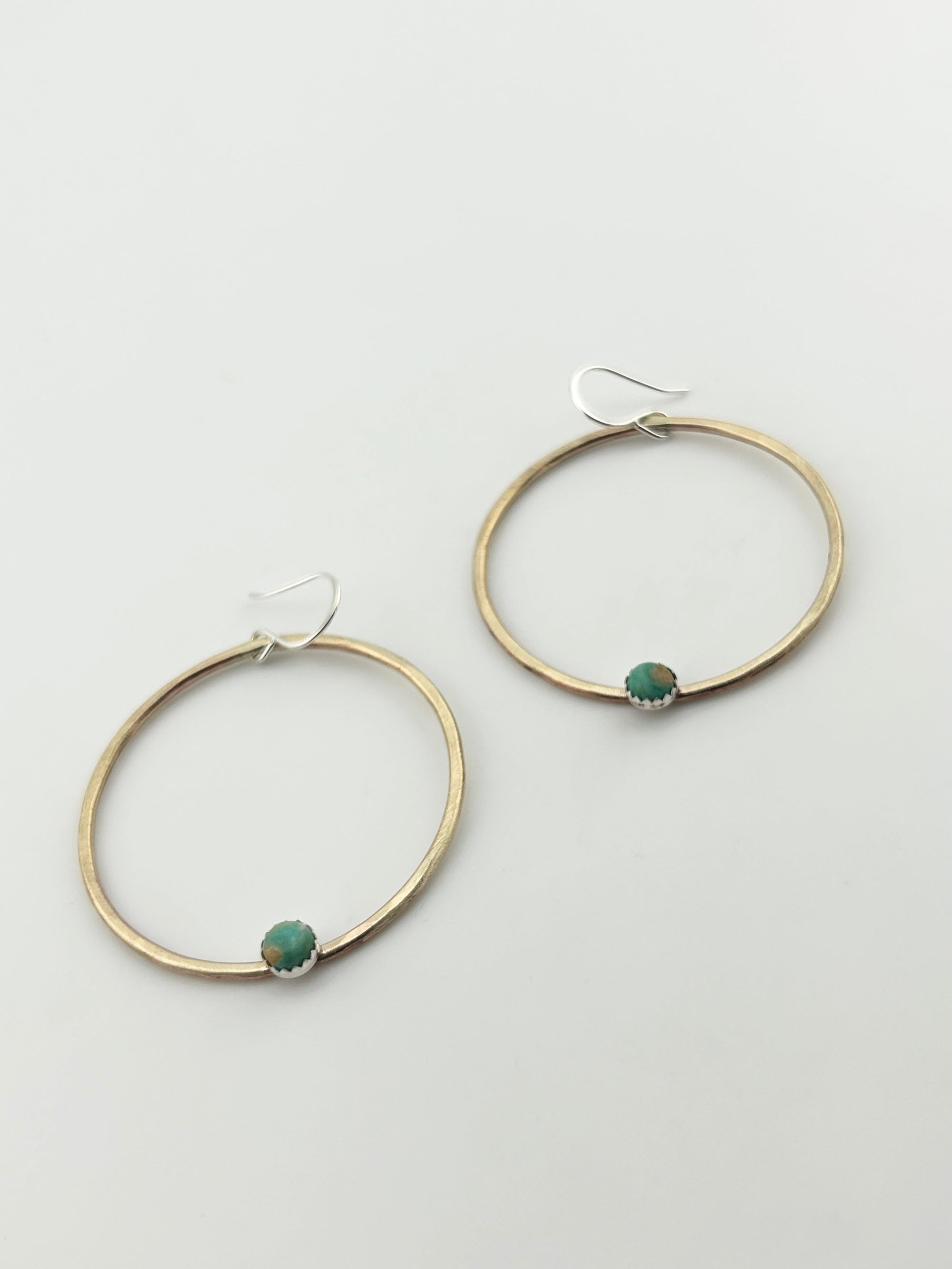 Solstice Hoops – Large - Turquoise
