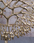 Lolam metal gold coral ornament sculpture, luxury handcrafted aluminium decor, elegant statement piece for home by Maravi at brixbailey.com