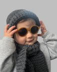 Hand-knitted wool hat for baby