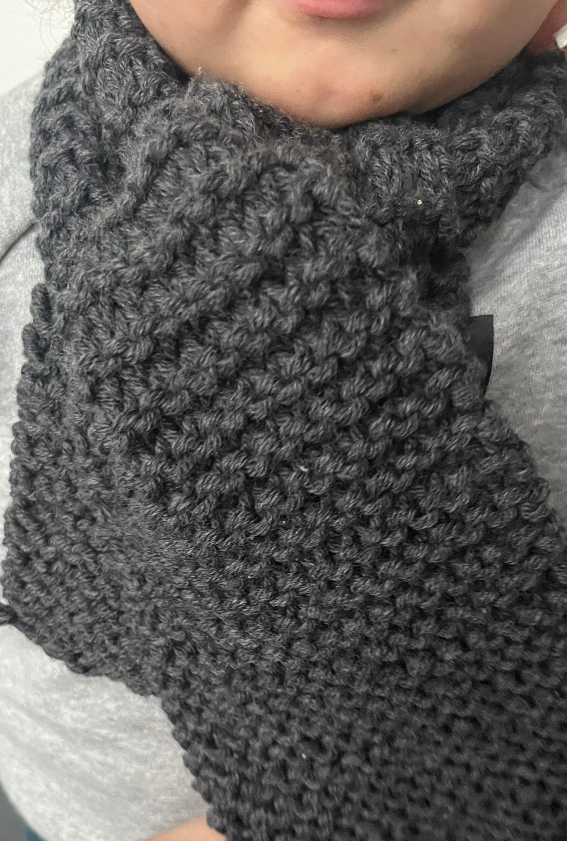 Hand-knitted wool hat for baby