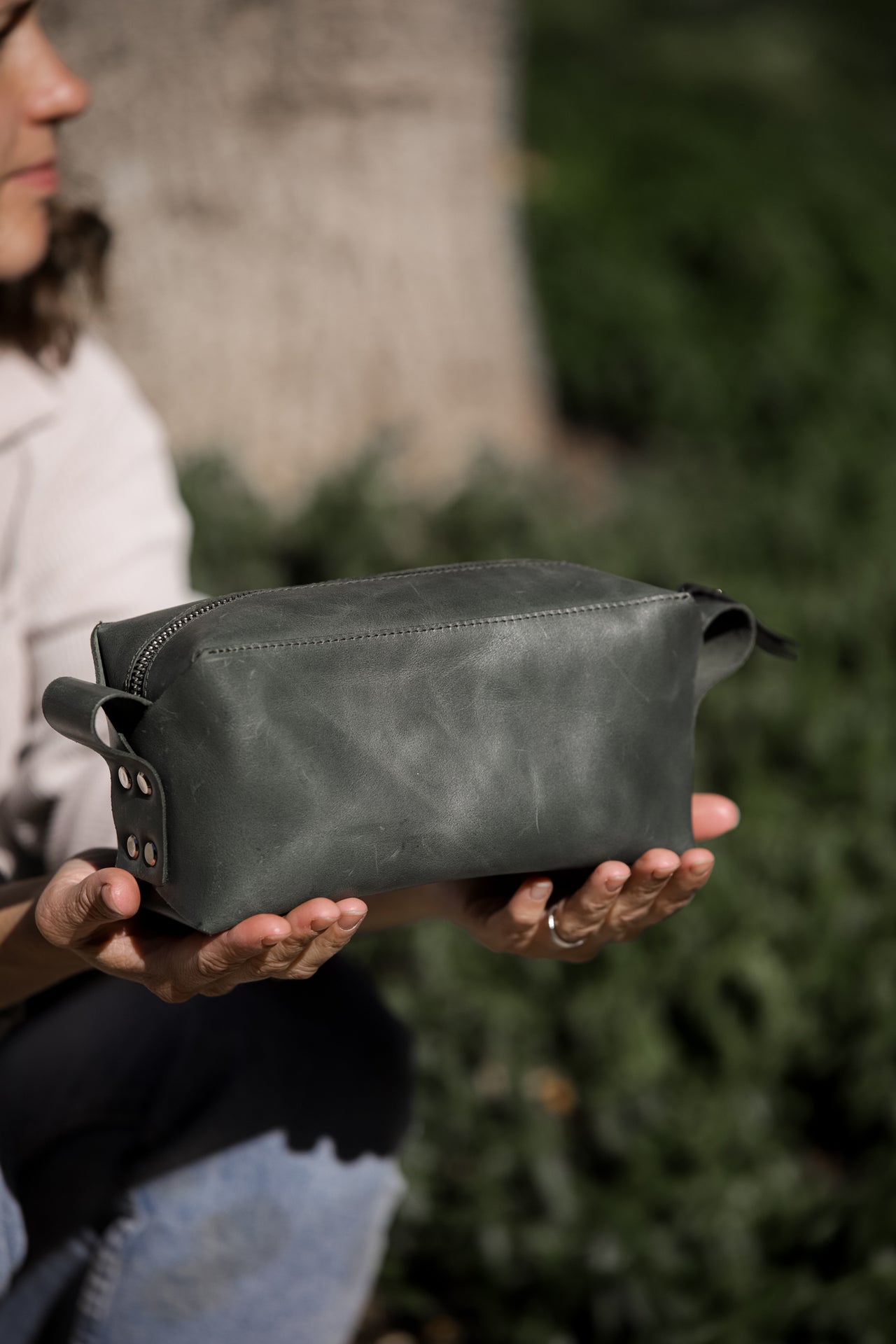 Luxurious Leather Makeup Bag – Spacious & Durable Handcrafted Design by eleriinseim at www.brixbailey.com