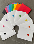 Multicolour Love Heart Cards