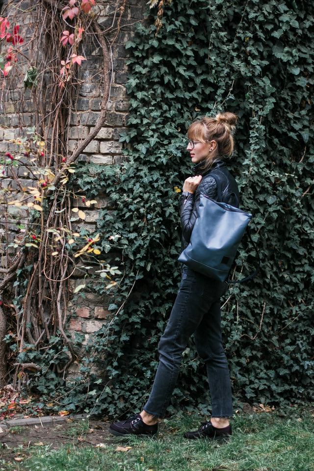 Faux Leather Grey Backpack for Everyday Adventures