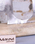 Luxury Kasba sailing boat ornament, handcrafted coastal decor in mango wood and aluminum, nautical home accent by Maravi at brixbailey.com