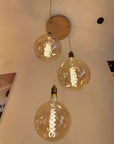 Oak Disc Pendant Light | 3 Drop Kitchen Island, Stairwell & Dining Lighting